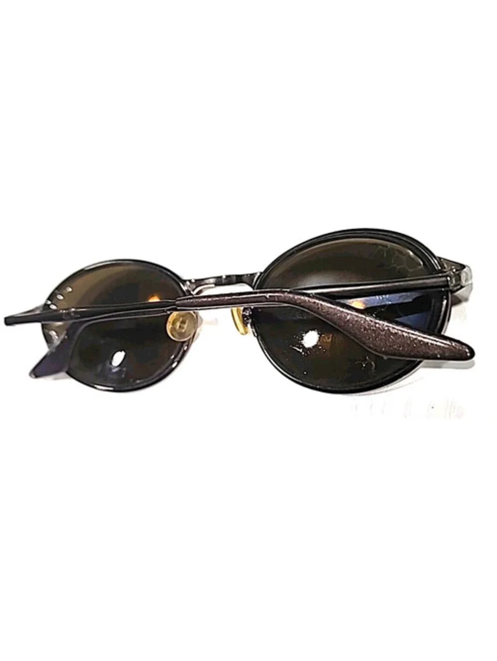 Ray Ban RB3002 W3128  No Lenses Brown Metal Oval Sunglasses Frame Only